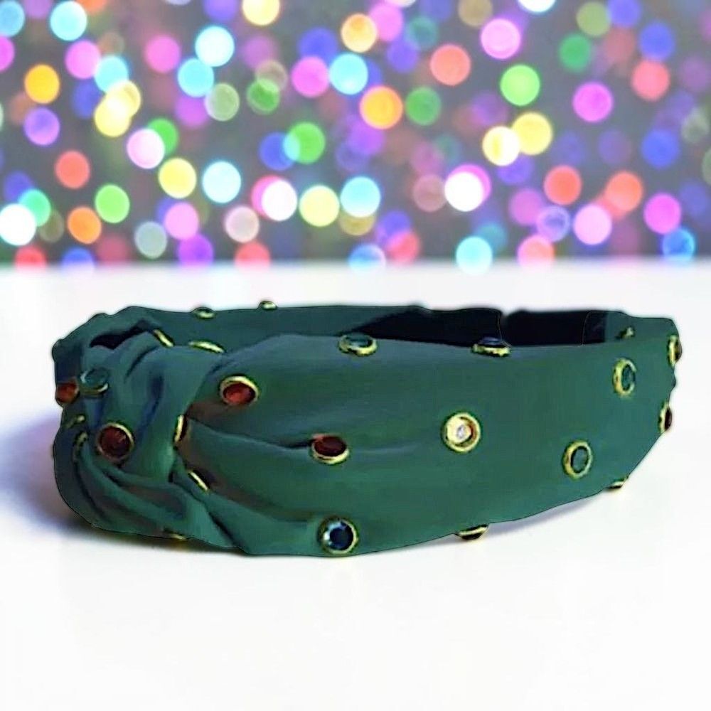 ZAXIE by Stefanie Taylor - Padded Jewel Headband - GREEN NWT MSRP $48